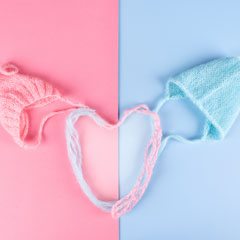 Pink and Blue baby hats